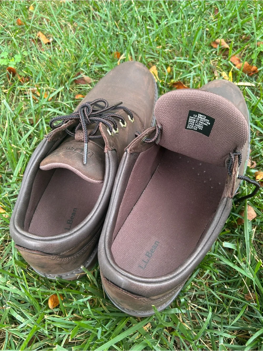 L.L. Bean Men's Dark Brown Leather Chukka Boots